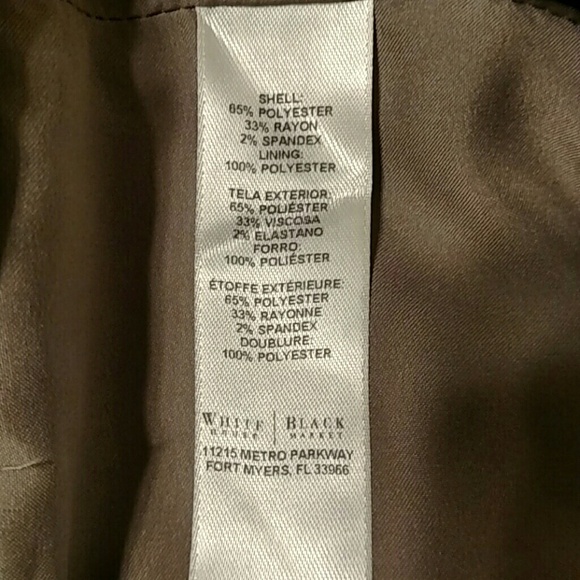 White House Black Market Taupe Modern Boot Cut Dress Pant Trouser Size 4R - Picture 7 of 7